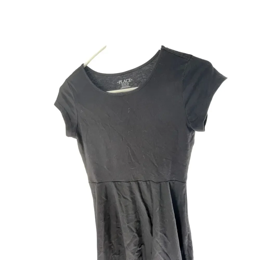 The Children's Place Girls Black Short Sleeve Mini Dress Youth Size XL 14 - Picture 3 of 6